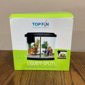 Top Fin Liquidy-Split Aquarium Kit with divider for 2 Beta fish